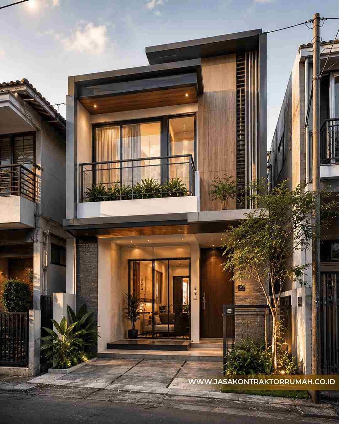 Tampilan Modern Rumah 2 Lantai 5×7