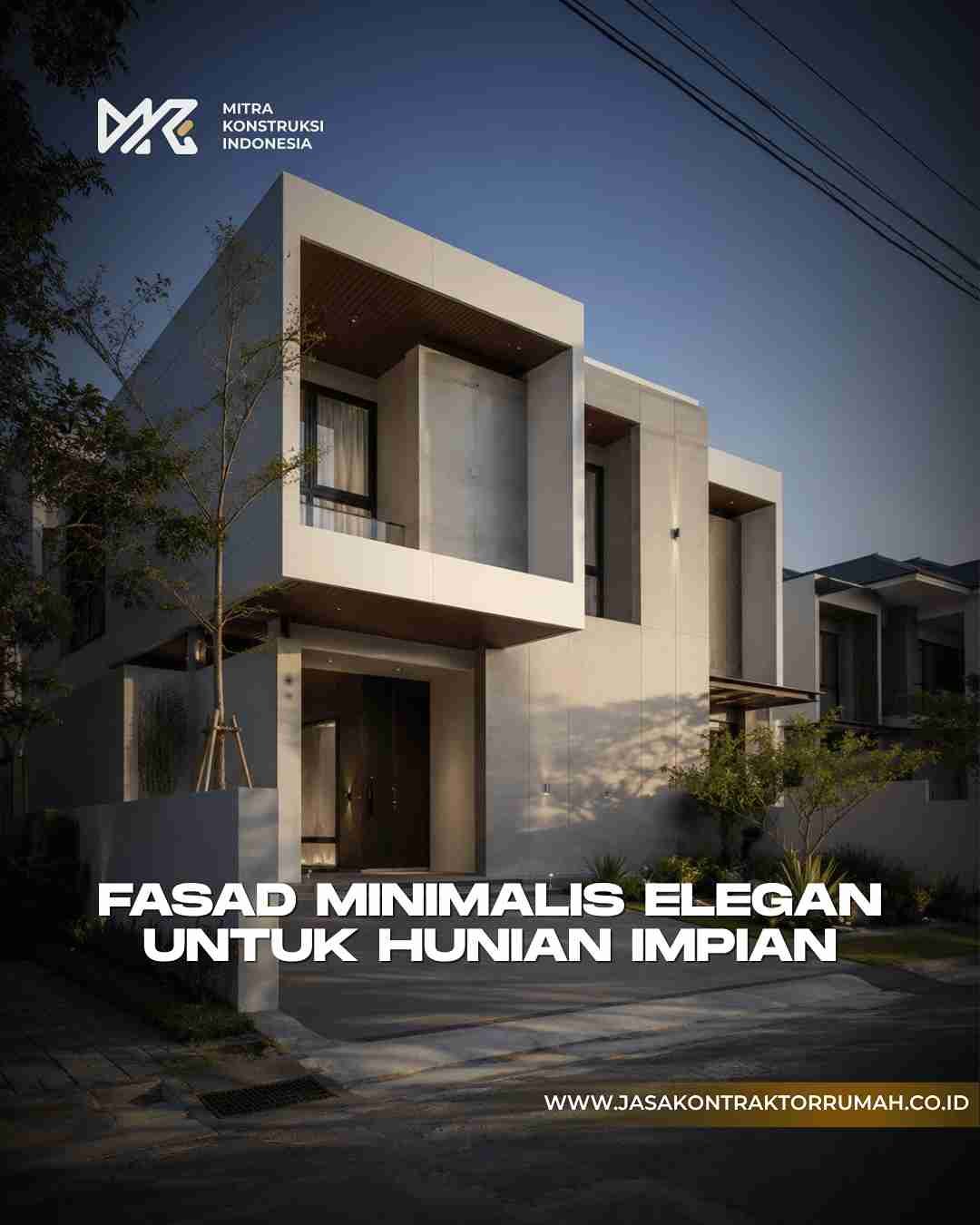 Fasad Minimalis dengan Bentuk-Bentuk Geometris