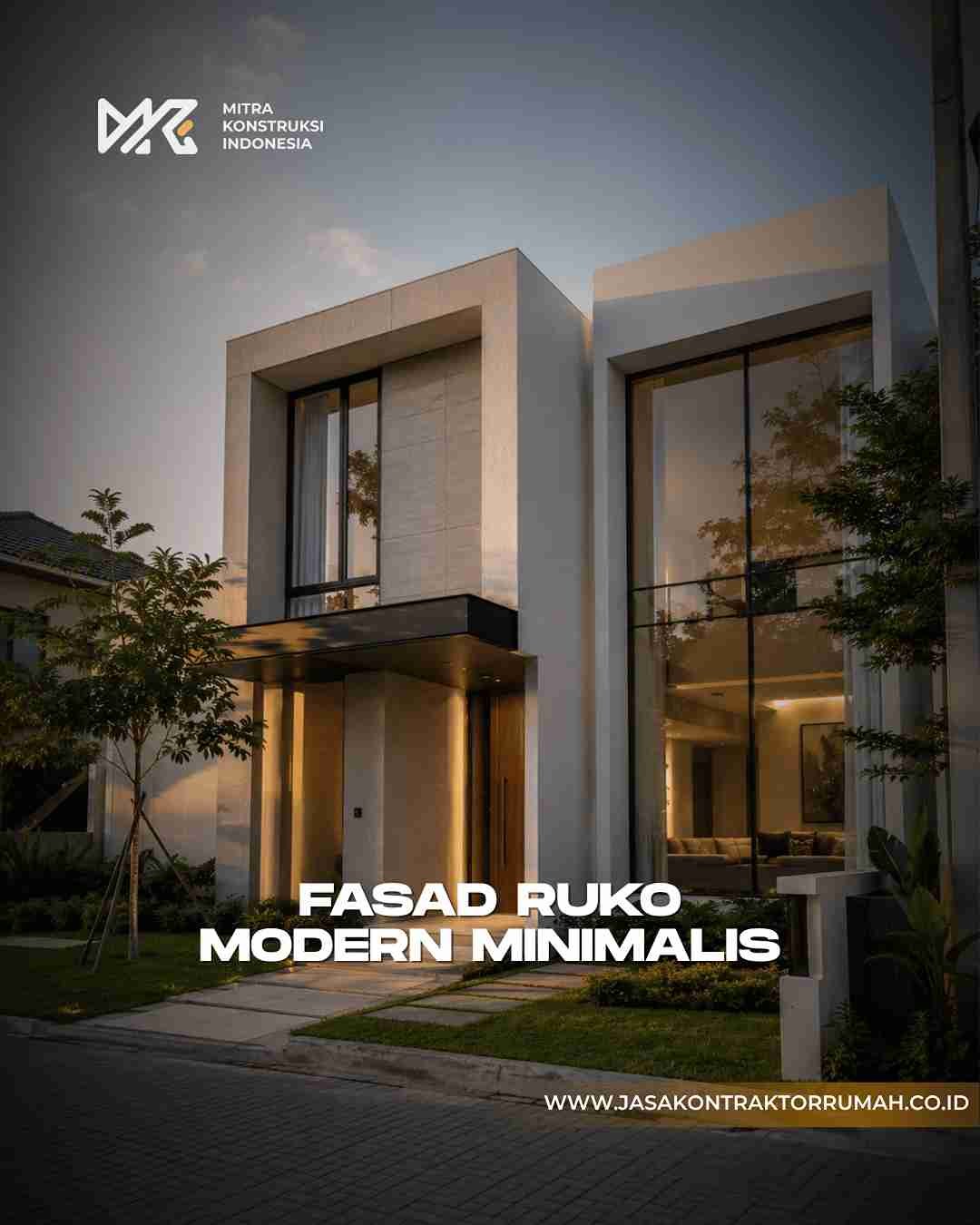 Fasad Ruko Minimalis Modern