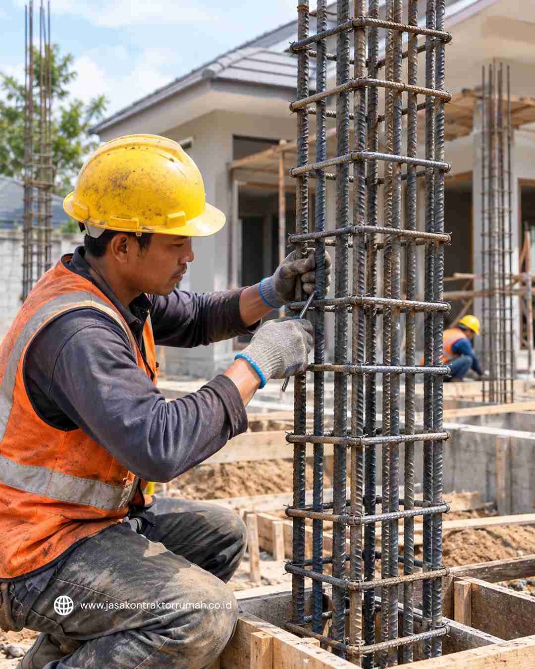 Pekerjaan struktur kolom beton dan pembesian sesuai standar SNI