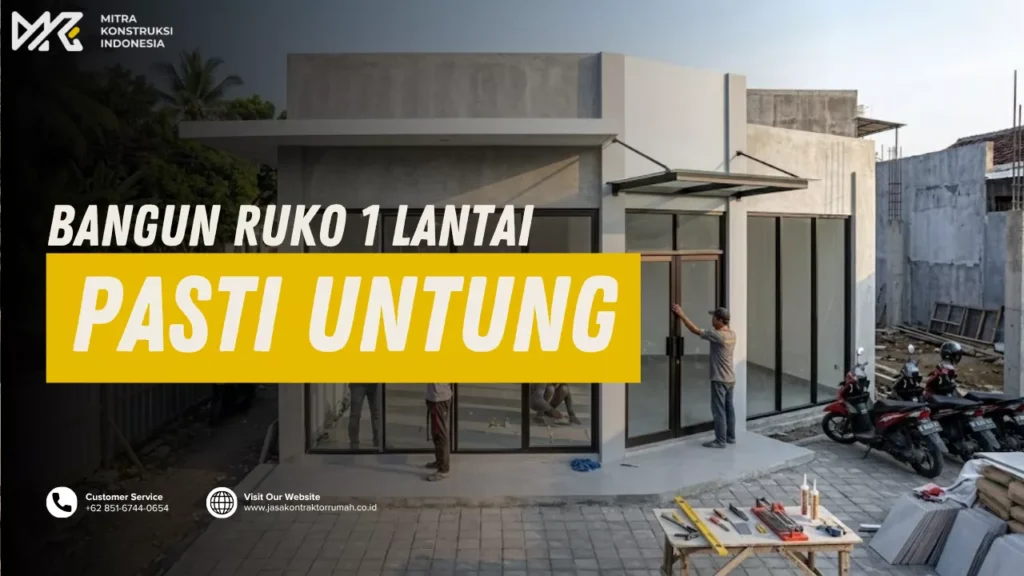 bangun ruko 1 lantai