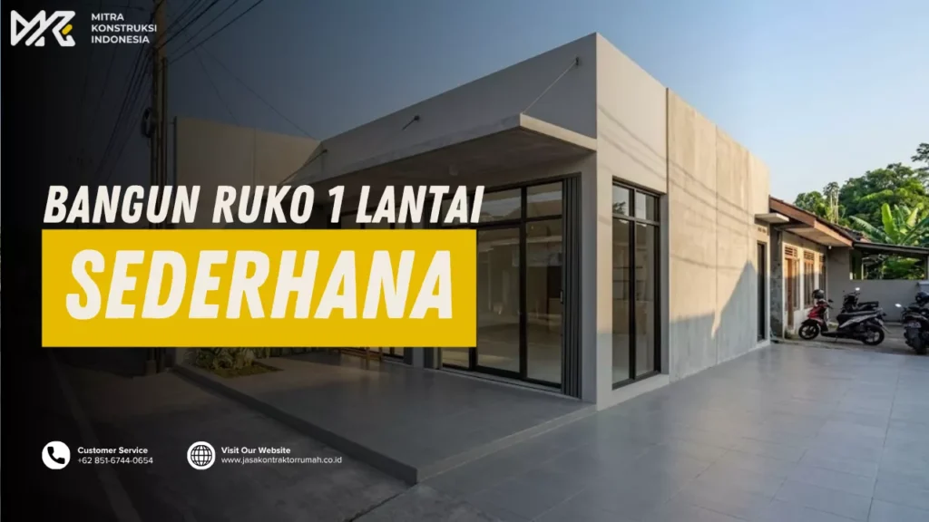 biaya bangun ruko 1 lantai sederhana