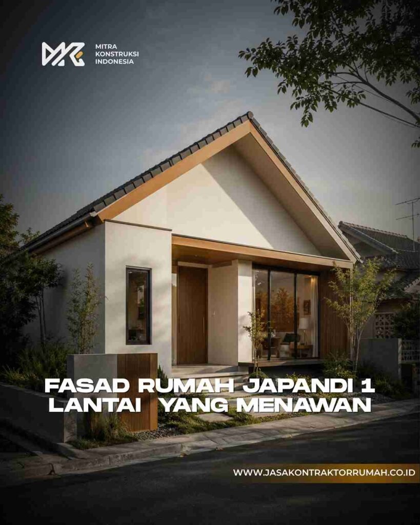 fasad rumah japandi 1 lantai